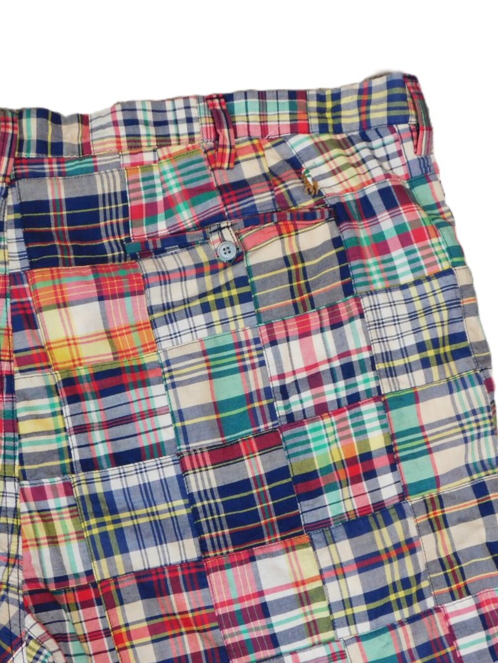 Polo Ralph Lauren Patchwork Madras Shorts | Classic Fit | Preppy | EUC | 44B - Picture 5 of 9